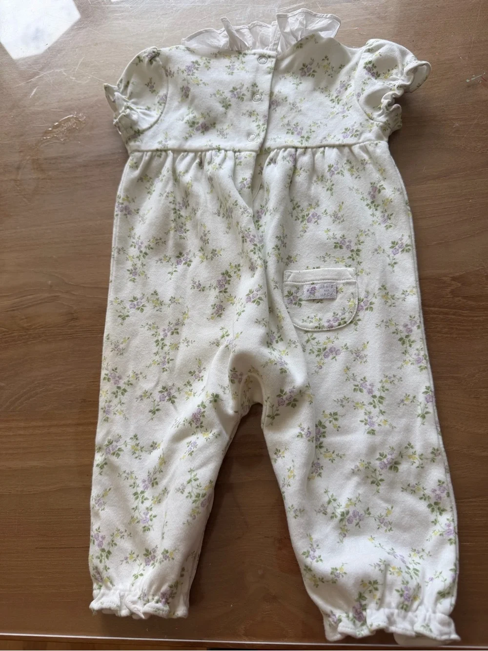 Baby Janie and Jack White Floral One-Piece Romper